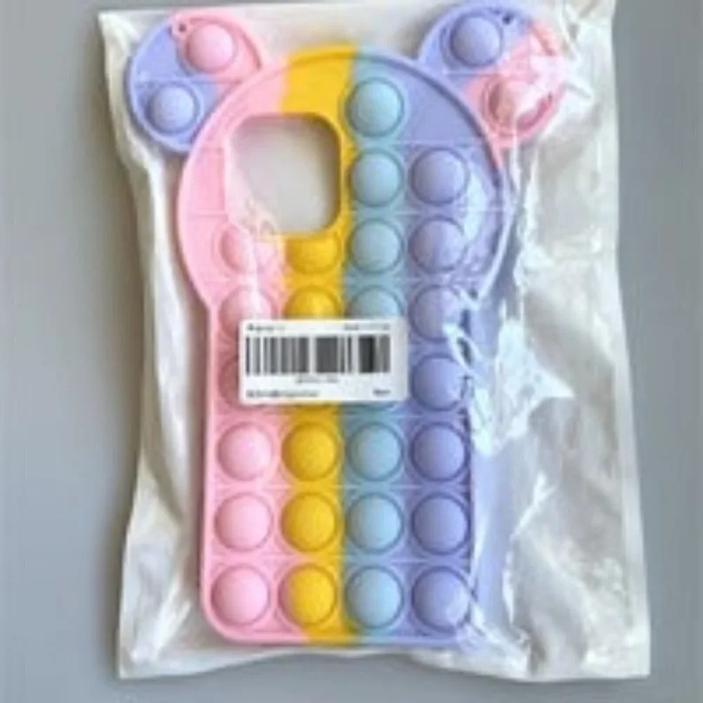 IPHONE 12  PRO MAX PUSH POP BUBBLES FIDGET RAINBOW MOUSE CASE